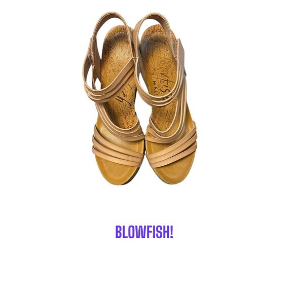 Blowfish Malibu Helm Platform Sandals Nude Dyecut Size 10 - Picture 4 of 9